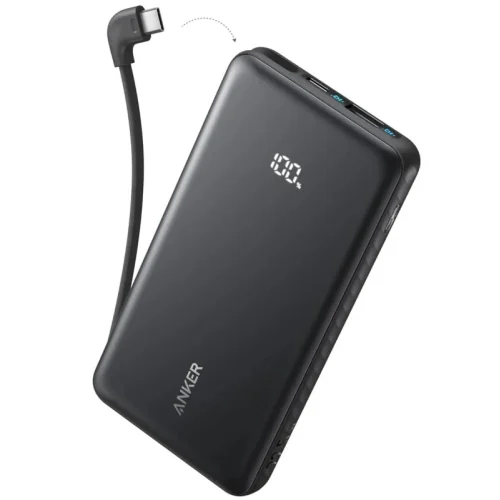 Anker Zolo 22.5W 快充行动电源内建USB-C 连接线20000mAh (3C认证版）A110E