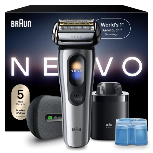 [额外95折][全港免运] Braun 百灵Nevo 电动须刨- 连清洗座、充电旅行盒[2色] - 香港行货【秋季家电家品节】